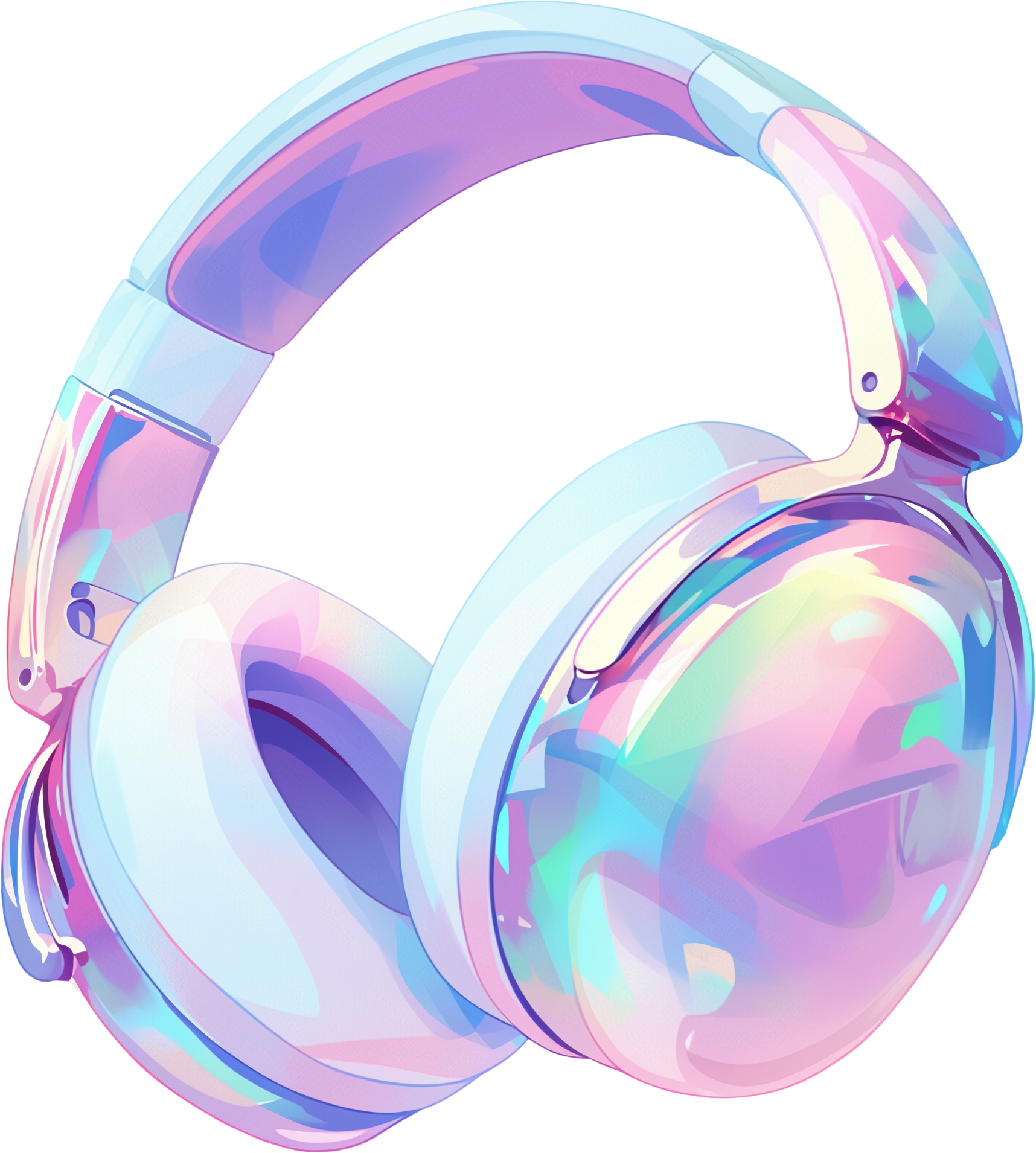 Iridescent headphones representing the Learning Lab RN podcast